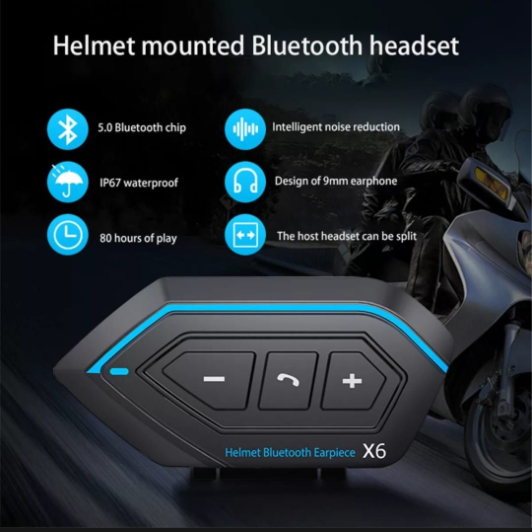 X6 Helmet Bluetooth Headset advstore.pk